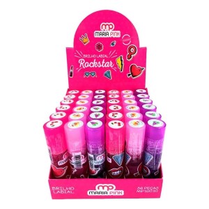 BATOM ROCKSTAR MARIA PINK - BOX COM 24 UNIDADES